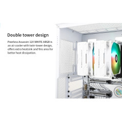 Thermalright охладител CPU Cooler Peerless Assassin 120 White A-RGB - Dual-Tower - LGA1851/LGA1700/AM5
