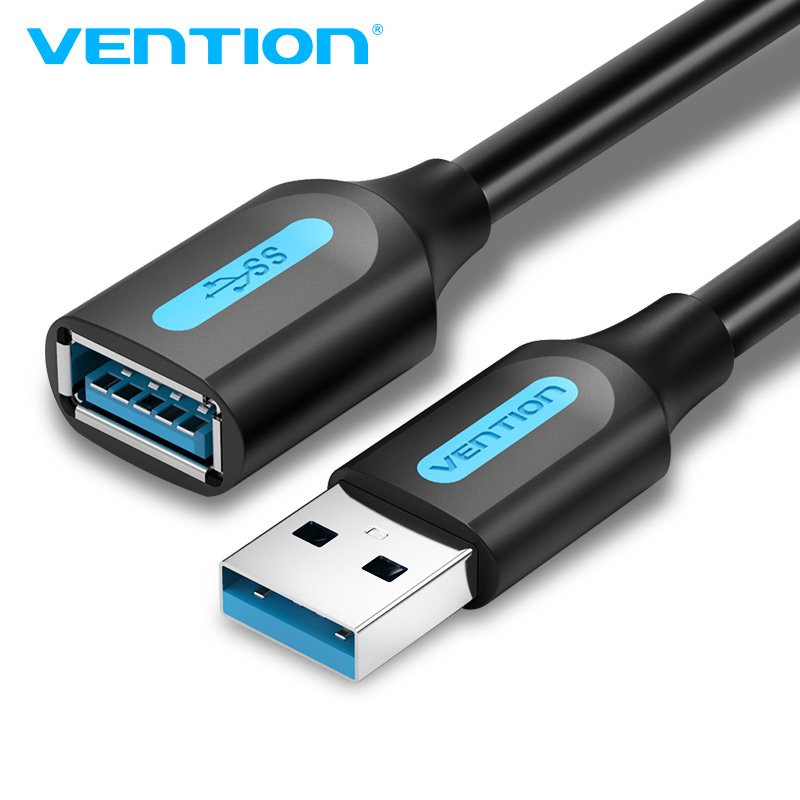 Vention Кабел USB 3.0 Extension AM / AF - 1.5M Black - CBHBG Vention Кабел USB 3.0 Extension AM / AF - 1.5M Black - CBHBG
