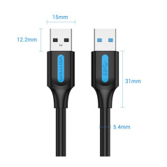 Vention Кабел USB 3.0 AM / AM - 1.5M Black - CONBG