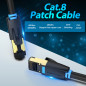 Vention Кабел LAN SFTP Cat.8 Patch Cable - 1M Black 40Gbps - IKABF Vention Кабел LAN SFTP Cat.8 Patch Cable - 1M Black 40Gbps - IKABF