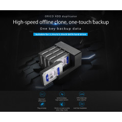 Orico докинг станция Storage - HDD/SSD Dock/Duplicator - 5x 2.5 and 3.5 inch USB3.0 - 6558US3
