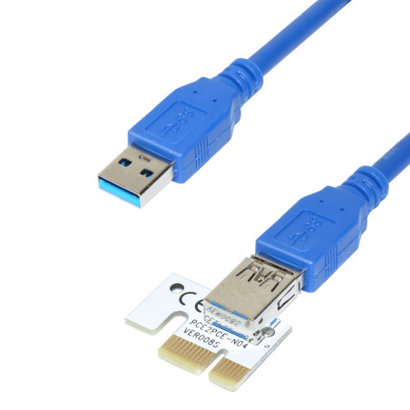 Makki Екстендер Mining Riser/Extender PCI Express 1x to 16x v.8 - 270uf - MAKKI-SR138-270