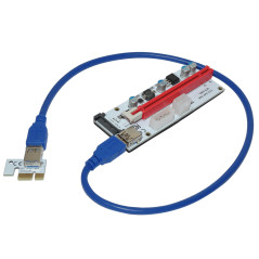 Makki Екстендер Mining Riser/Extender PCI Express 1x to 16x v.8 - 270uf - MAKKI-SR138-270