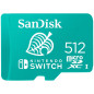 SanDisk microSDXC card for Nintendo Switch 512GB, up to 100MB/s Read, 60MB/s Write, U3, C10, A1, UHS-1, EAN: 619659184650
