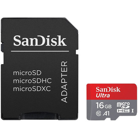 SanDisk Ultra Android microSDHC 16GB + SD Adapter + Memory Zone App 98MB/s A1 Class 10 UHS-I EAN: 619659161347