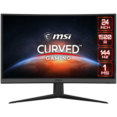 MSI Optix G24C6 Curved Gaming Monitor, 23.6" 144Hz, FHD (1920x1080), VA Anti-glare, 1ms, 250nit, 3000:1, 178°/178°, 1500R Curve,