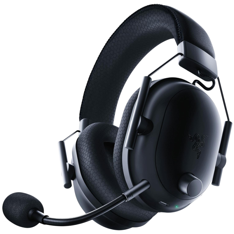 BlackShark V2 Pro (2023) - Black, Wireless Gaming Headset, Razer TriForce Titanium Driver 50 mm, Oval Ear Cushions, Detachable S