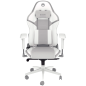 Endorfy Scrim Onyx White Gaming Chair, PU Leather + Breathable Fabric, Cold-pressed Foam, Memory Foam Cushions, Class 4 Gas Lift