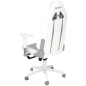 Endorfy Scrim Onyx White Gaming Chair, PU Leather + Breathable Fabric, Cold-pressed Foam, Memory Foam Cushions, Class 4 Gas Lift