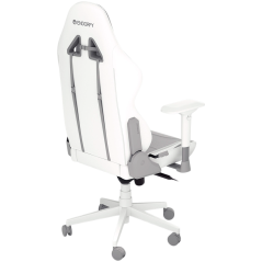 Endorfy Scrim Onyx White Gaming Chair, PU Leather + Breathable Fabric, Cold-pressed Foam, Memory Foam Cushions, Class 4 Gas Lift