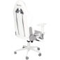 Endorfy Scrim Onyx White Gaming Chair, PU Leather + Breathable Fabric, Cold-pressed Foam, Memory Foam Cushions, Class 4 Gas Lift