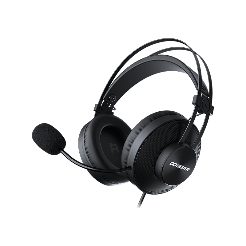 COUGAR Immersa Essential, 40mm Driver: High-quality Stereo Sound, 9.7mm Noise Cancellation Cardioid Microphone, 260g ultra Light