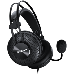 COUGAR Immersa Essential, 40mm Driver: High-quality Stereo Sound, 9.7mm Noise Cancellation Cardioid Microphone, 260g ultra Light