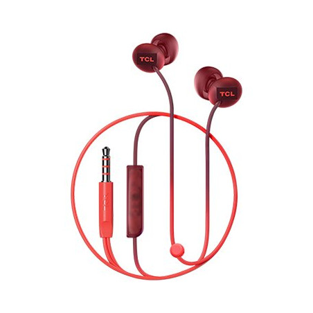 TCL In-ear Wired Headset, Frequency of response: 10-23K, Sensitivity: 104 dB, Driver Size: 8.6mm, Impedence: 28 Ohm, Acoustic sy