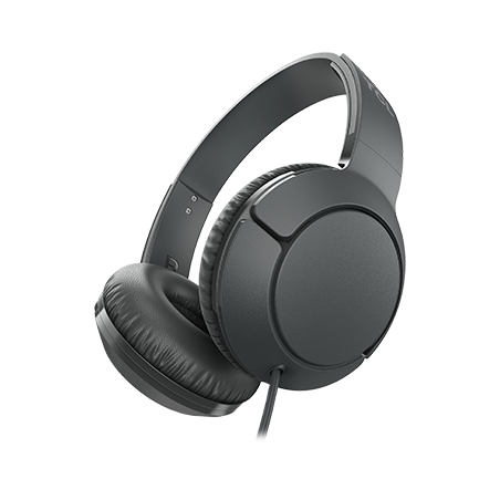 TCL On-Ear Wired Headset, Strong BASS, flat fold, Frequency of response: 10-22K, Sensitivity: 102 dB, Driver Size: 32mm, Impeden