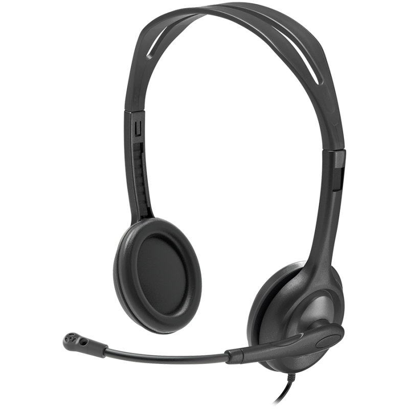 LOGITECH H111 Corded Stereo Headset - BLACK - 3.5 MM LOGITECH H111 Corded Stereo Headset - BLACK - 3.5 MM