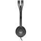 LOGITECH H111 Corded Stereo Headset - BLACK - 3.5 MM