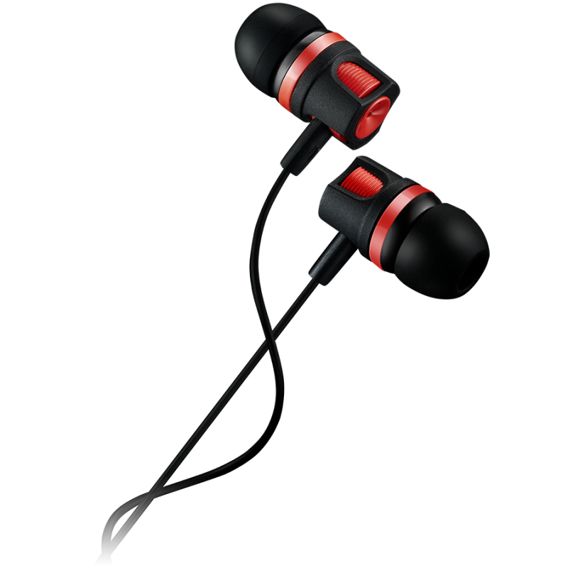 CANYON Stereo earphones with microphone, 1.2M, red CANYON Stereo earphones with microphone, 1.2M, red