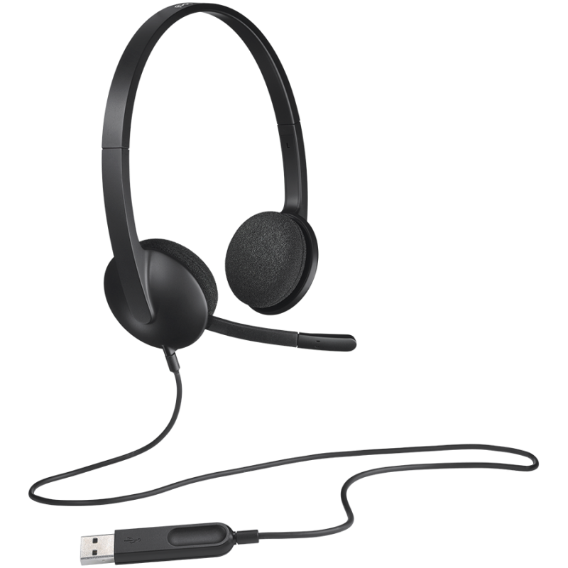LOGITECH H340 Corded Headset - BLACK - USB LOGITECH H340 Corded Headset - BLACK - USB