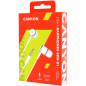 CANYON Stereo earphones with microphone, White