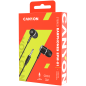 CANYON Stereo earphones with microphone, Black