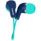 CANYON Stereo Earphones with inline microphone, Green+Blue