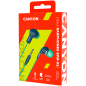 CANYON Stereo Earphones with inline microphone, Green+Blue