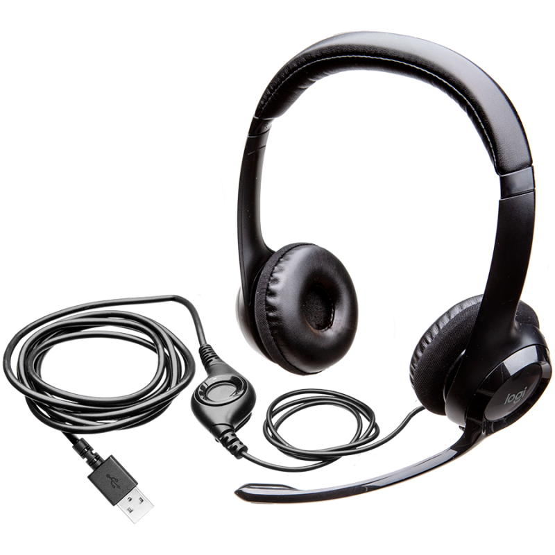 LOGITECH H390 Corded Headset - BLACK - USB LOGITECH H390 Corded Headset - BLACK - USB