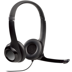 LOGITECH H390 Corded Headset - BLACK - USB