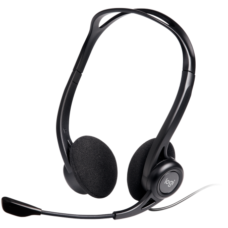 LOGITECH PC960 Corded Stereo Headset BLACK - USB