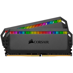 Corsair DDR4, 3200MHz 16GB 2x8GB DIMM, Unbuffered, 16-18-18-36, XMP 2.0, DOMINATOR PLATINUM RGB Black Heatspreader, RGB LED, 1.3