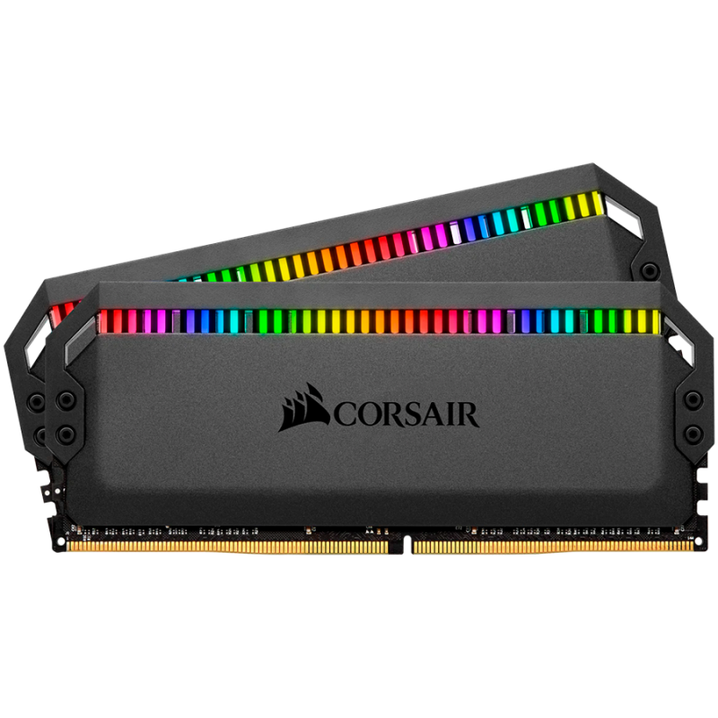 Corsair DDR4, 3200MHz 16GB 2x8GB DIMM, Unbuffered, 16-18-18-36, XMP 2.0, DOMINATOR PLATINUM RGB Black Heatspreader, RGB LED, 1.3