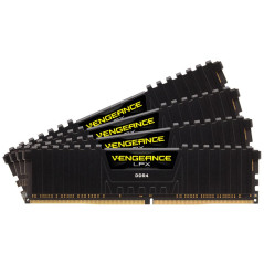 Corsair DDR4, 3600MHz 128GB 4x32GB DIMM, Unbuffered, 18-22-22-42, XMP 2.0, Vengeance LPX black, Black PCB, 1.35V, EAN:0840006621