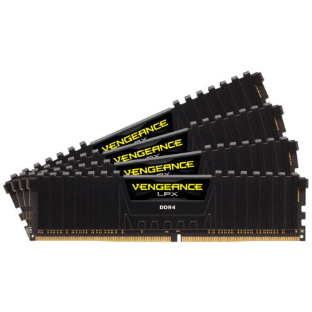 Corsair DDR4, 3600MHz 128GB 4x32GB DIMM, Unbuffered, 18-22-22-42, XMP 2.0, Vengeance LPX black, Black PCB, 1.35V, EAN:0840006621