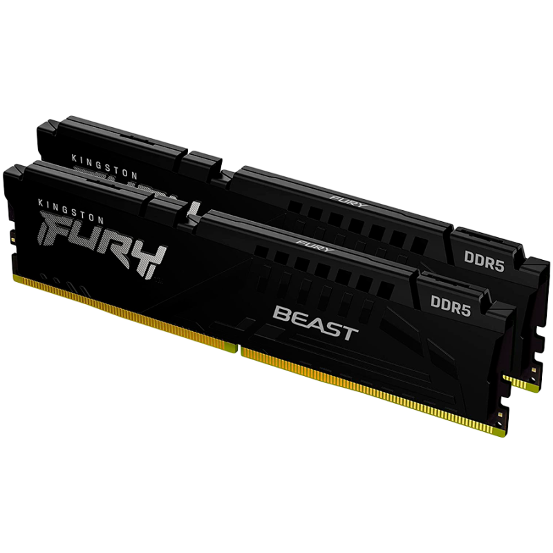 Kingston 16GB 4800MT/s DDR5 CL38 DIMM (Kit of 2) FURY Beast Black PnP, EAN: 740617325973