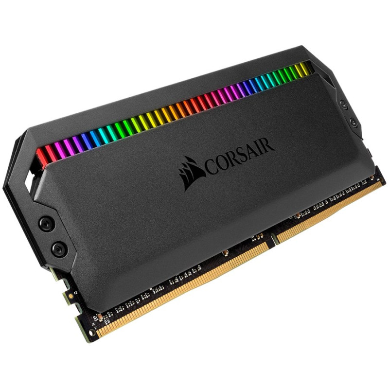 Corsair DDR4, 3200MHz 32GB 2x16GB DIMM, Unbuffered, 16-18-18-36, XMP 2.0, DOMINATOR PLATINUM RGB Black Heatspreader, RGB LED, 1.
