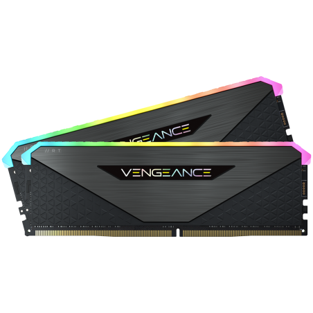 Corsair DDR4, 3600MHz 32GB 2x16GB DIMM, Unbuffered, 18-22-22-42, XMP 2.0, VENGEANCE RGB RT Heatspreader, RGB LED, 1.35V, for AMD