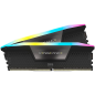 Corsair DDR5, 5200MT/s 32GB 2x16GB DIMM, Unbuffered, 40-40-40-77, XMP 3.0, VENGEANCE RGB DDR5 Black Heatspreader, RGB LED, 1.25V