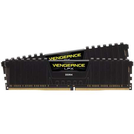 Corsair DDR4, 3600MHz 16GB 2 x 8GB DIMM, Unbuffered, 18-22-22-42, XMP 2.0, Vengeance LPX Black Heatsink, 1.35V, for AMD Ryzen, E