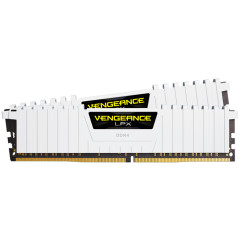 Corsair DDR4, 3200MHz 16GB 2x8GB Dimm, Unbuffered, 16-18-18-36, XMP 2.0, Vengeance LPX White Heatspreader, Black PCB, 1.35V, for