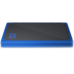 WD 1TB My Passport Go - Portable SSD, up to 400MB/s, 2-meter drop protection - Black w/ Cobalt trim