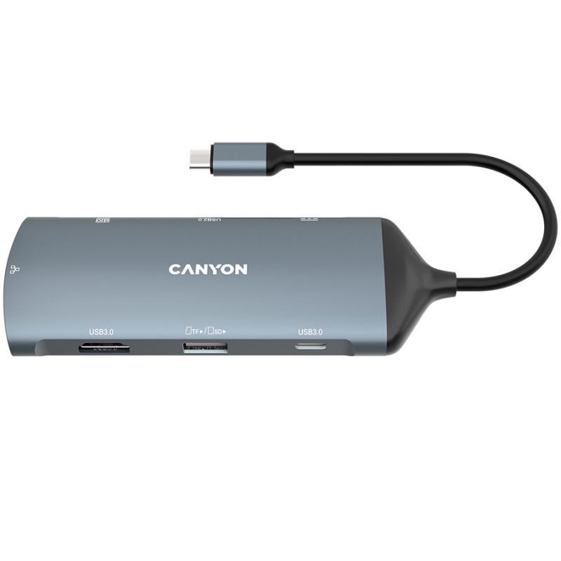 CANYON hub DS-15 8in1 4k USB-C Dark Grey CANYON hub DS-15 8in1 4k USB-C Dark Grey