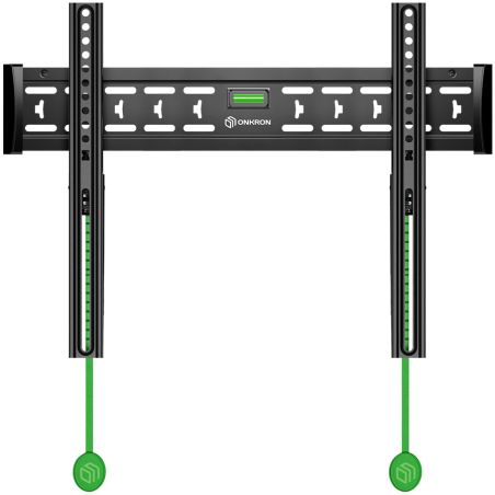 ONKRON Fixed TV Wall Mount for 43 to 85-inch Flat Panel TVs Digital Panels 68,2 kg, Black