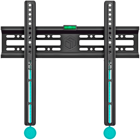 ONKRON Fixed TV Wall Mount for 32 to 65-inch Flat Panel TVs Digital Panels 50 kg, Black