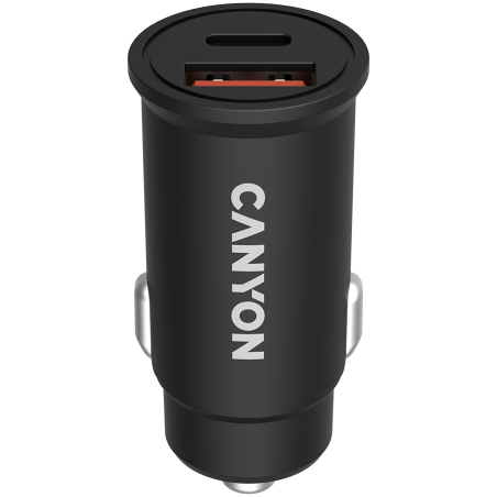CANYON car charger C-20-03 PD 30W QC 3.0 18W USB-C USB-A black