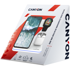 CANYON wireless charger WS-302 15W 3in1 Black
