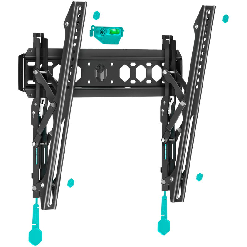 ONKRON Tilting TV Wall Mount for 35 to 65-inch Flat Panel TVs Digital Panels 60 kg TM5 Black