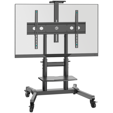 ONKRON Mobile TV Stand Rolling TV Cart for 50"-90" Screens up to 90 kg, Black