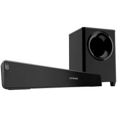 F&D HT-388D 2.1 Wireless Soundbar with Subwoofer, 120W RMS (20Wx2+80W), Full-range speaker: 52x92mm + 8'' Subwoofer, BT 5.3/Opti