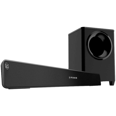 F&D HT-388D 2.1 Wireless Soundbar with Subwoofer, 120W RMS (20Wx2+80W), Full-range speaker: 52x92mm + 8'' Subwoofer, BT 5.3/Opti
